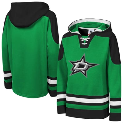 Dallas Stars Outerstuff Youth Ageless Must Have Home Raglan V-Neck Hoodie - Kelly Green