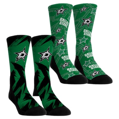  Dallas Stars Rock Em Youth Game Day Two-Pack Crew Socks - Green