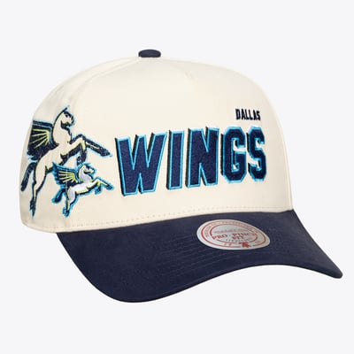 Dallas Wings Mitchell & Ness Unisex Big Time Pro Crown Adjustable Hat - Cream