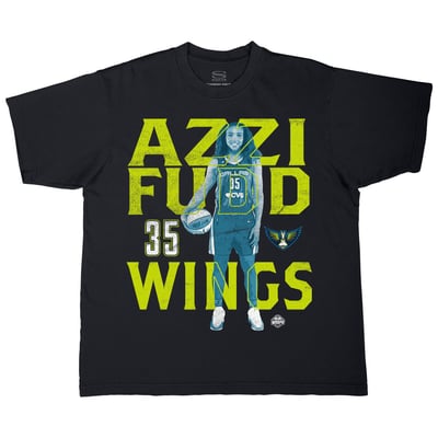Azzi Fudd Dallas Wings Stadium Essentials Unisex Player Stance Urban T-Shirt - Black
