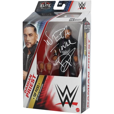 Damian Priest Autographed Mattel Elite Top Picks 2025 Wave 3 Action Figure with "WEPA Time" Inscription
