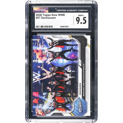  Danhausen 2026 Topps Now WWE Minihausens' Come to the Rescue At Backlash #57 CGC Authenticated 9.5 Card