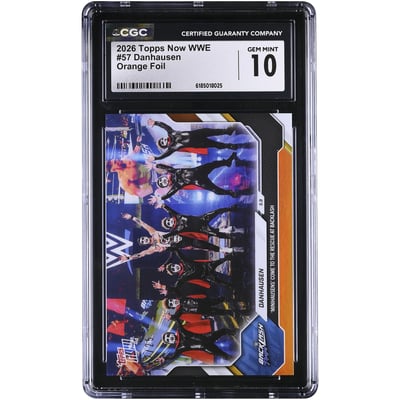 Danhausen WWE 2026 Topps Now WWE Minihausens' Come to the Rescue at Backlash #57 #/25 CGC Authenticated GEM MINT 10 Card