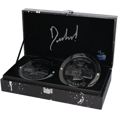 Danhausen WWE Autographed WrestleMania 42 Side Plate Set In Gift Box - Limited Edition #1/10