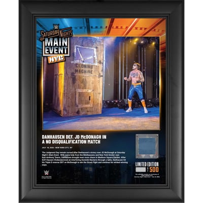 Danhausen WWE Fanatics Authentic Framed 13" x 16" Saturday Night's Main Event on July 18, 2026 Collage with a Piece of Match-Used Canvas - Limited Edition of 500