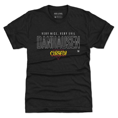 Danhausen 500 Level WWE Elite Premium Tri-Blend T-Shirt - Heather Black