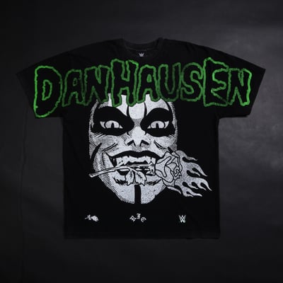 Danhausen Civil Regime x WWE Burning Rose American Classic Oversized T-Shirt - Black