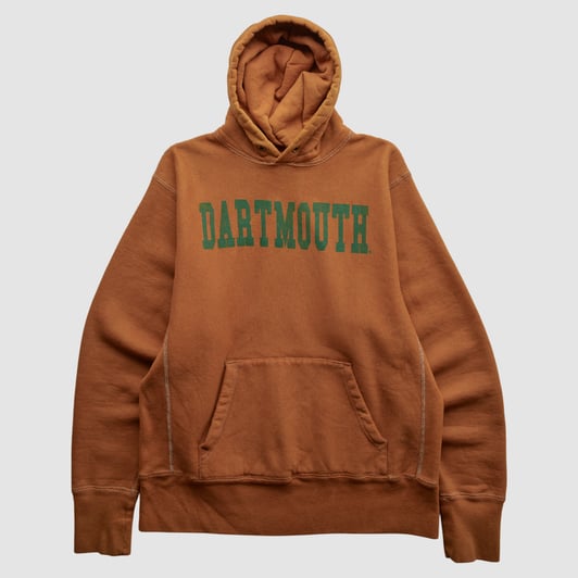 Dartmouth Big Green Camber 90s Hooded Pullover Sweatshirt - Brown - S by Fanatics Real Vintage