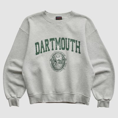 Dartmouth Big Green Soffe 90s Pullover Sweatshirt - Gray - XS by Fanatics Real Vintage