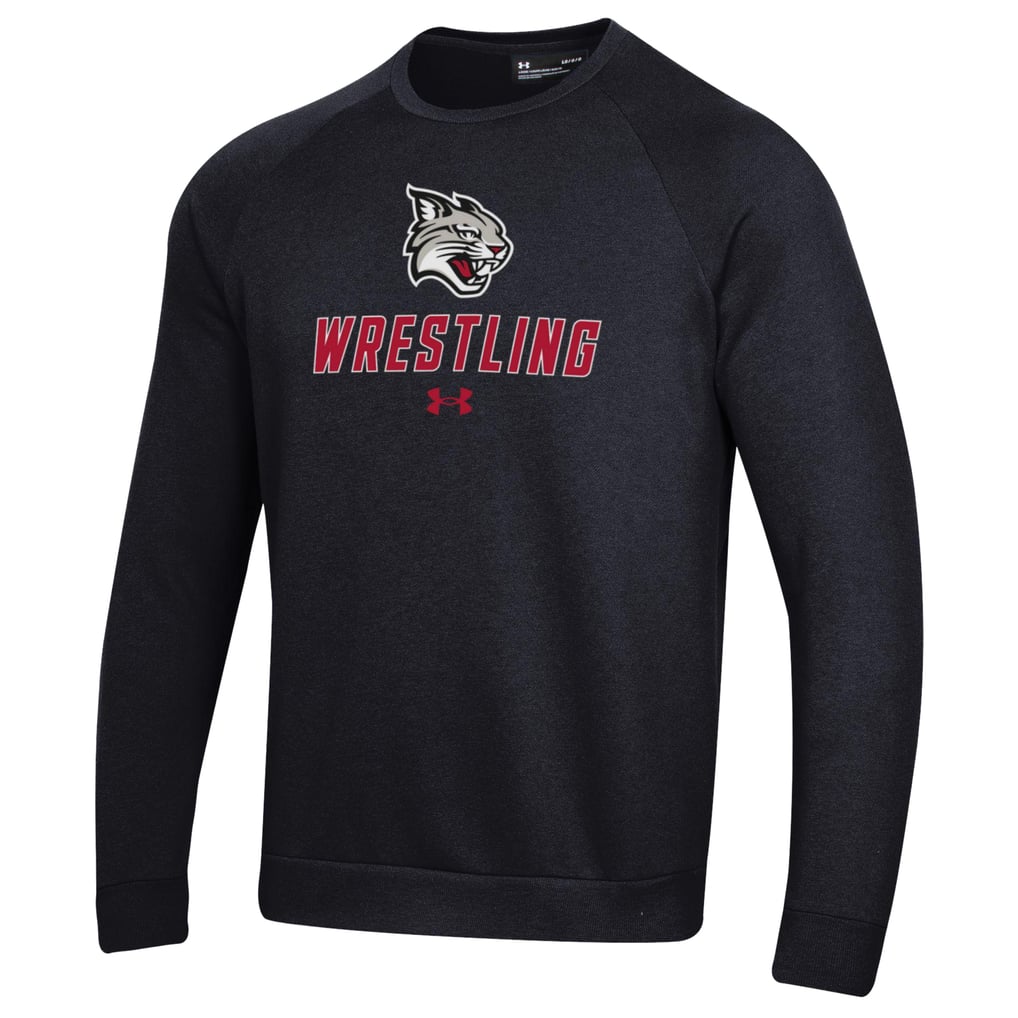 Davidson Wildcats Under Armour Wrestling Rival Fleece Raglan Pullover Sweatshirt - Black
