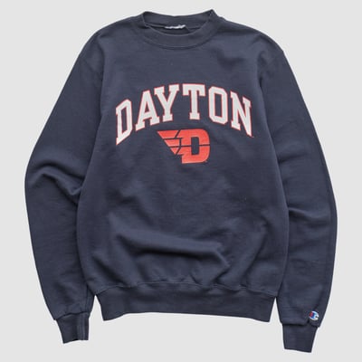 Dayton Flyers 2000s Pullover Sweatshirt - Navy - S by Fanatics Real Vintage