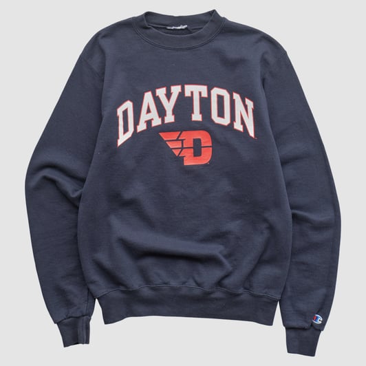 Dayton Flyers 2000s Pullover Sweatshirt - Navy - S by Fanatics Real Vintage