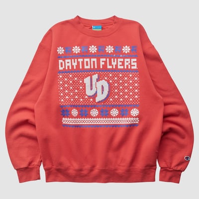 Dayton Flyers Champion 2010s Pullover Sweatshirt - Red - S by Fanatics Real Vintage