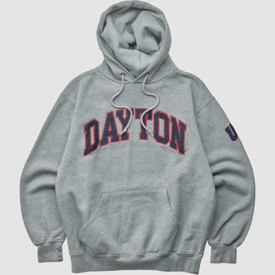 Dayton Flyers Jansport 2000s Hooded Pullover Sweatshirt - Heather Gray - XS by Fanatics Real Vintage