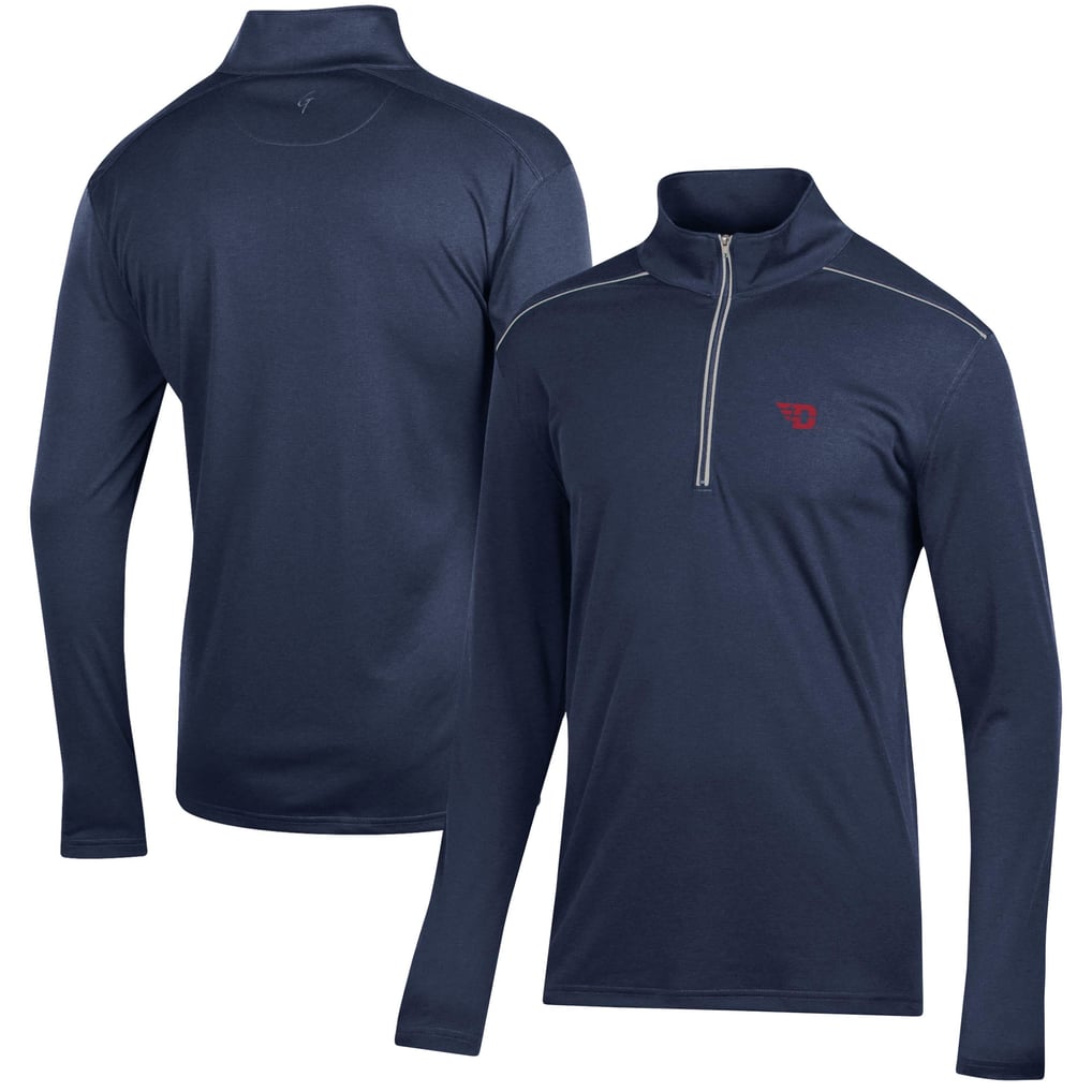 Dayton Flyers Classic Jacquard Quarter-Zip Pullover Top - Navy
