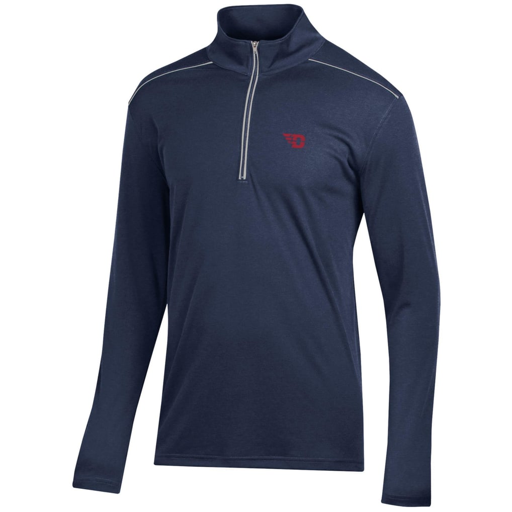 Dayton Flyers Classic Jacquard Quarter-Zip Pullover Top - Navy