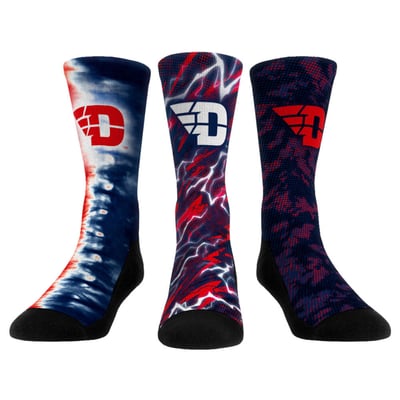 Dayton Flyers Rock Em Unisex Three-Piece Team Tones Crew Socks Set
