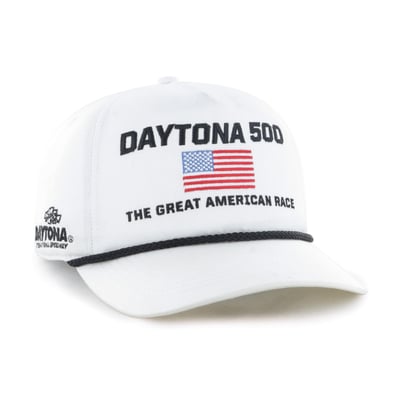 Daytona International Speedway '47 Daytona 500 The Great American Race Rope Hitch Adjustable Hat - White