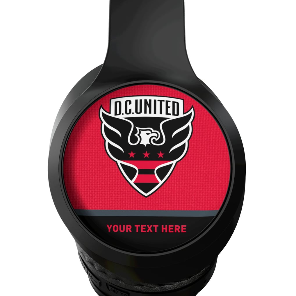 D.C. United Keyscaper Personalized Solid Wireless Bluetooth Headphones With Case