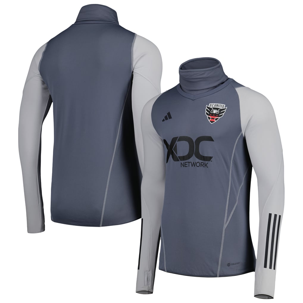 D.C. United adidas Warm Raglan COLD.RDY Top - Gray