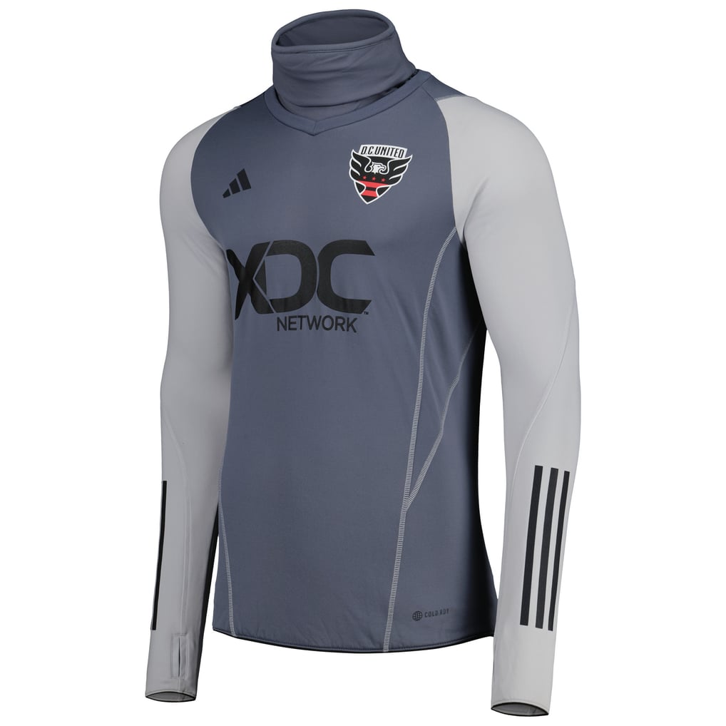 D.C. United adidas Warm Raglan COLD.RDY Top - Gray