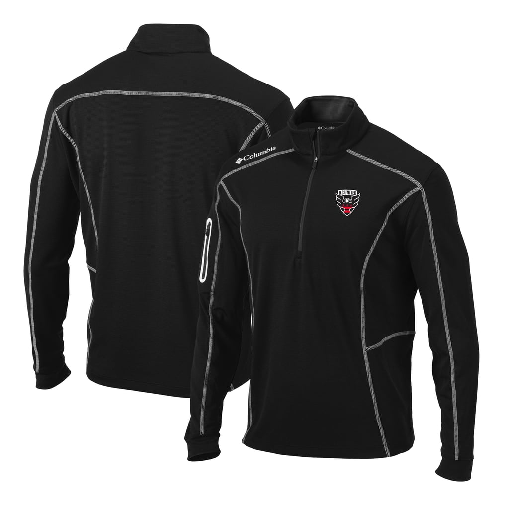 D.C. United Columbia Logo Shotgun Quarter-Zip Pullover Jacket - Black
