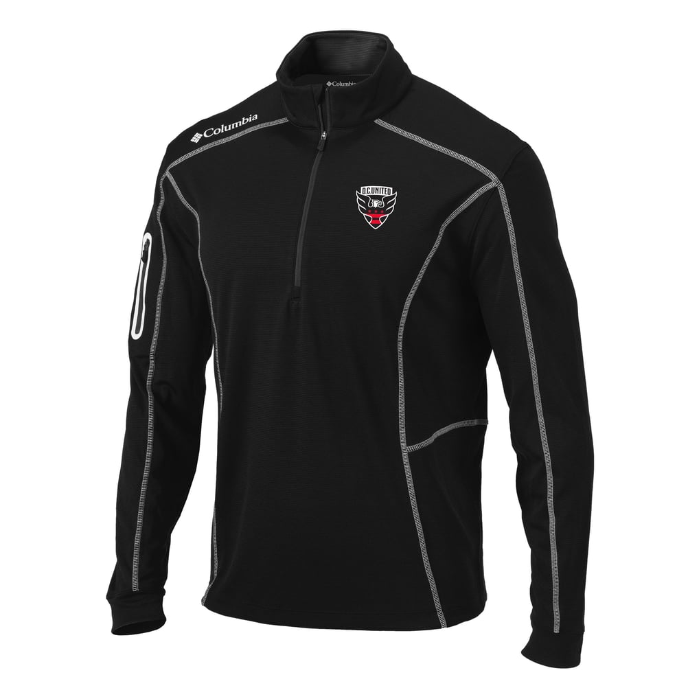 D.C. United Columbia Logo Shotgun Quarter-Zip Pullover Jacket - Black