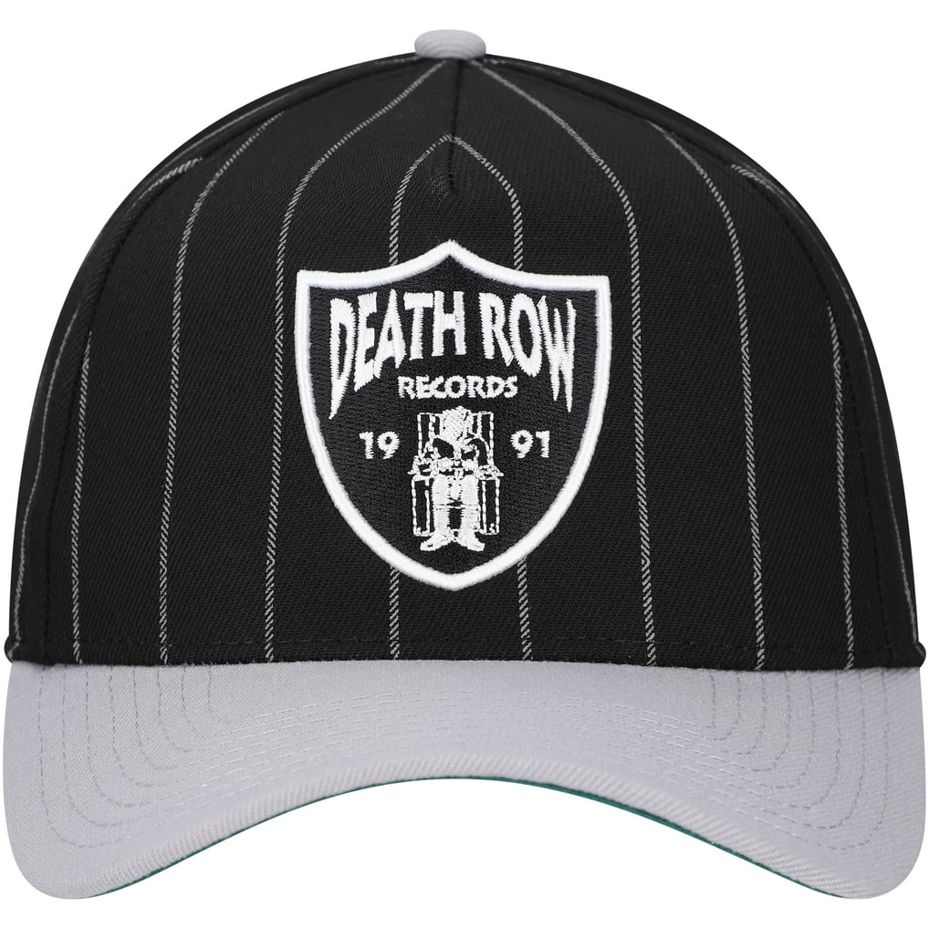  Death Row Records A-Frame Pin Stripe Adjustable Hat - Black