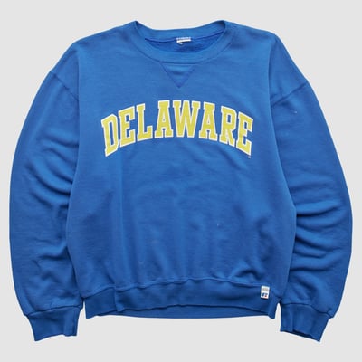 Delaware Fightin' Blue Hens 90s Pullover Sweatshirt - Blue - S by Fanatics Real Vintage