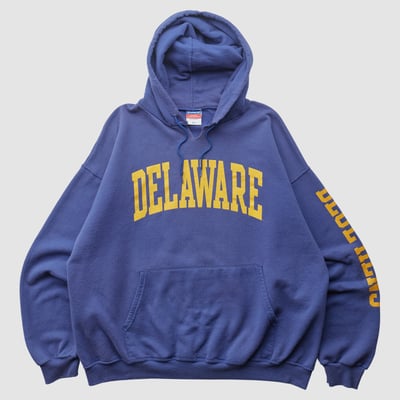 Delaware Fightin' Blue Hens Champion 2000s Hooded Pullover Sweatshirt - Blue - XL by Fanatics Real Vintage