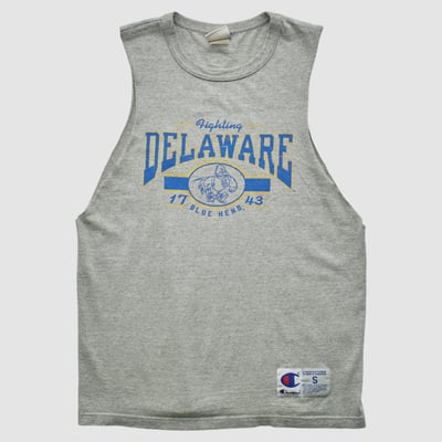 Delaware Fightin' Blue Hens Champion 2000s Tank - Heather Gray - S by Fanatics Real Vintage
