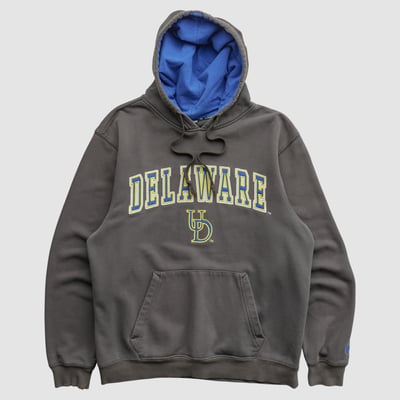Delaware Fightin' Blue Hens Colosseum 2010s Hooded Pullover Sweatshirt - Charcoal - S by Fanatics Real Vintage