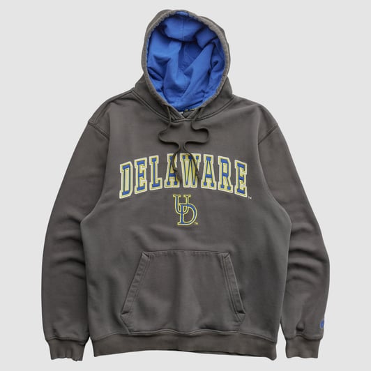 Delaware Fightin' Blue Hens Colosseum 2010s Hooded Pullover Sweatshirt - Charcoal - S by Fanatics Real Vintage