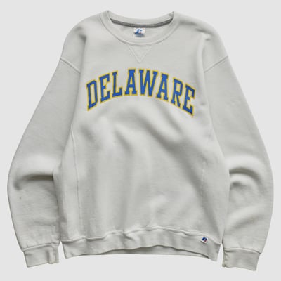 Delaware Fightin' Blue Hens Russell 2010s Pullover Sweatshirt - White - S by Fanatics Real Vintage