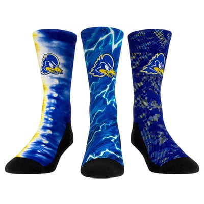 Delaware Fightin' Blue Hens Rock Em Unisex Three-Piece Team Tones Crew Socks Set