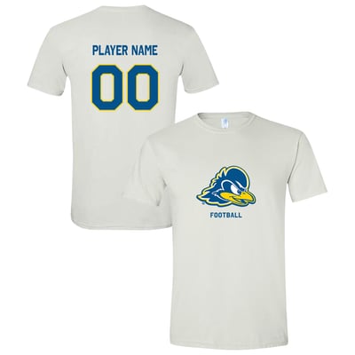  Delaware Fightin' Blue Hens Unisex Collegiate Football NIL Pick-A-Player Name & Number Shirsey T-Shirt - White