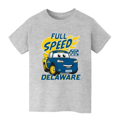  Delaware Fightin' Blue Hens Vive La Fete Youth Full Speed T-Shirt - Gray