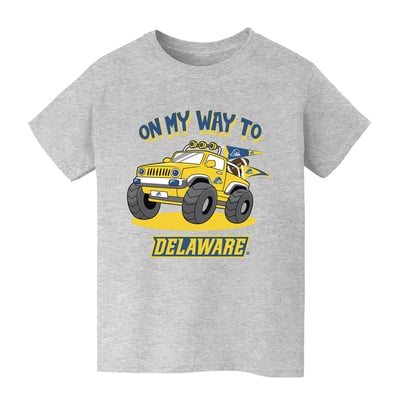 Delaware Fightin' Blue Hens Vive La Fete Youth On My Way T-Shirt - Gray