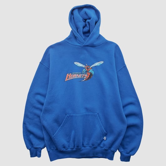 Delaware State Hornets Russell 2000s Hooded Pullover Sweatshirt - Blue - M by Fanatics Real Vintage