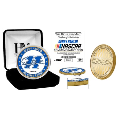Highland Mint Denny Hamlin Bronze Color Coin
