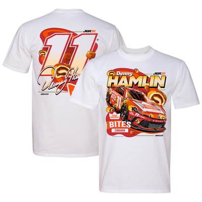 Denny Hamlin Classic Ink King's Hawaiian Cinnamon Bites T-Shirt - White