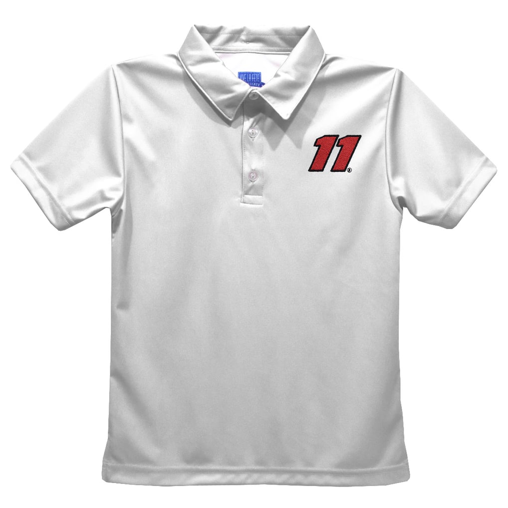  Denny Hamlin Vive La Fete Youth Solid Polo - White