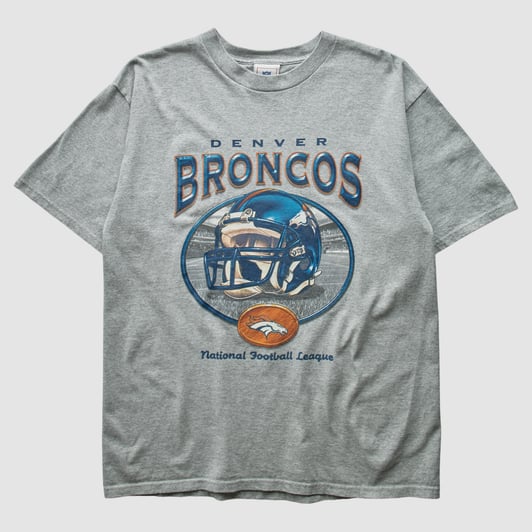 Denver Broncos 2000s T-Shirt - Gray - M by Fanatics Real Vintage