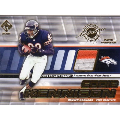 2001 Private Stock Game Worn Gear Patch #51 Eddie Kennison/250
