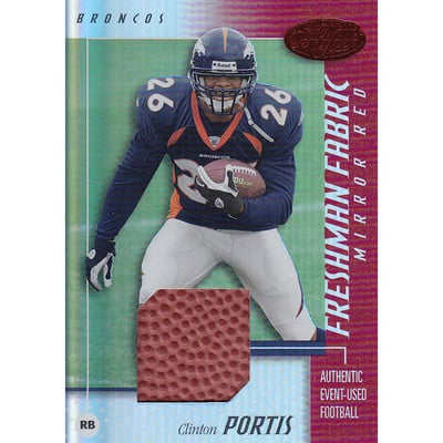 2002 Leaf Certified Mirror Red Materials #121 Clinton Portis