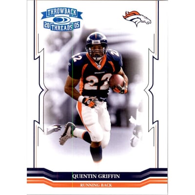 2005 Throwback Threads Platinum Holofoil #49 Quentin Griffin