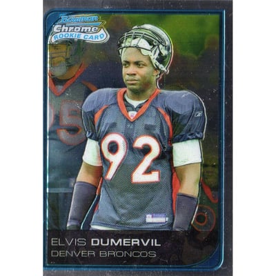 2006 Bowman Chrome Uncirculated Rookies #106 Elvis Dumervil