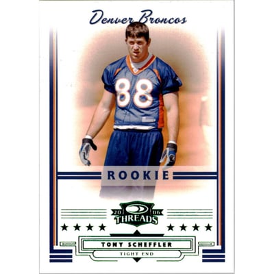2006 Donruss Threads Retail Green #167 Tony Scheffler