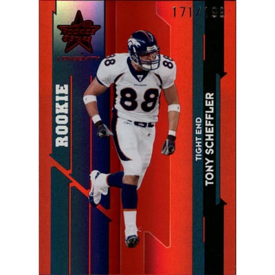2006 Leaf Rookies and Stars Longevity Target Ruby Parallel #215 Tony Scheffler