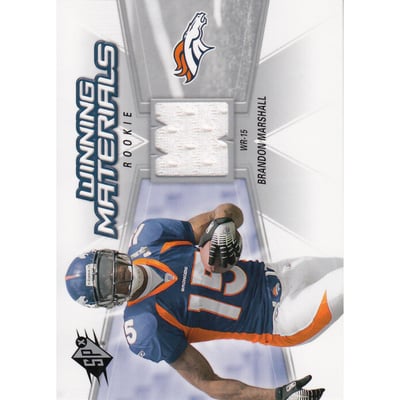 2006 SPx Rookie Winning Materials #WMRBM Brandon Marshall